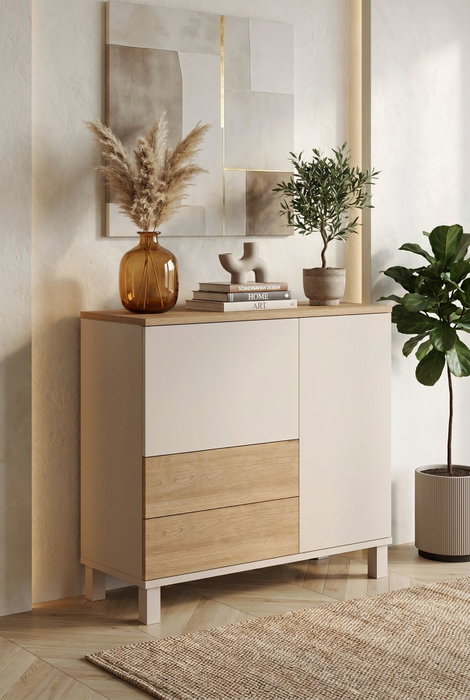Hanah Home Mood - MD4-CS Armario Multiusos Arena y Roble